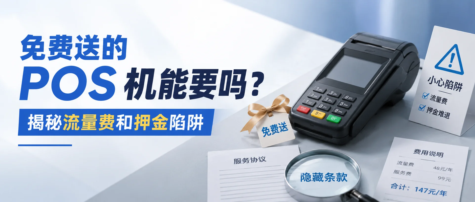 办理避坑指南：免费送的 POS 机能要吗？揭秘流量费和押金陷阱