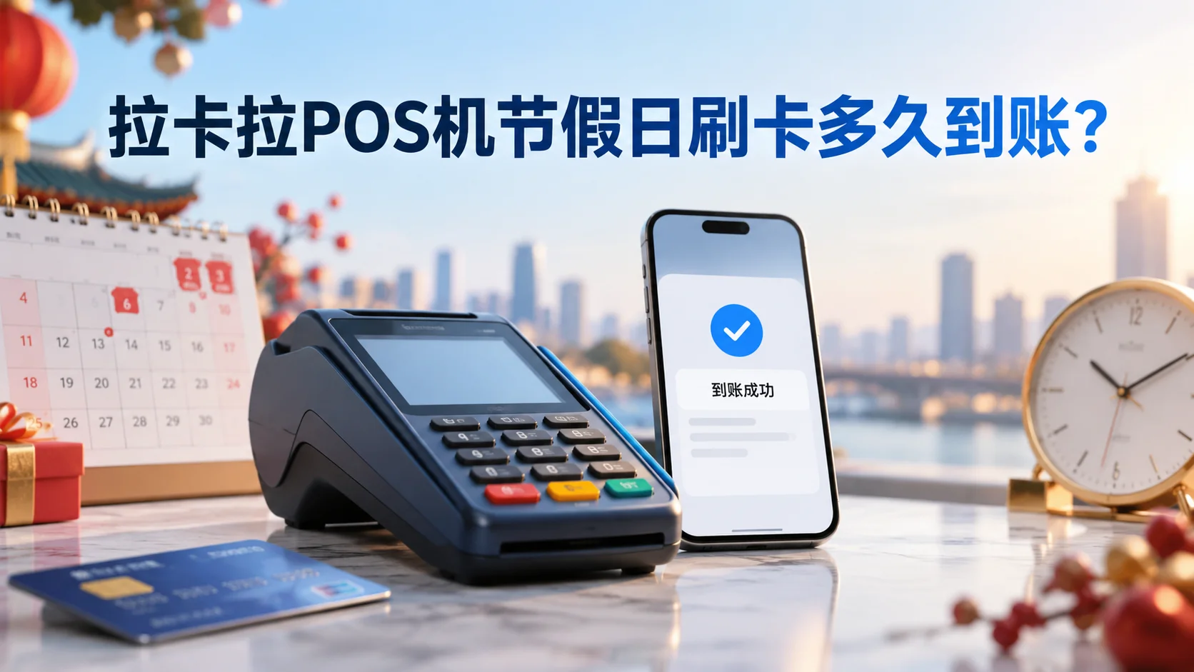 拉卡拉POS机节假日刷卡多久到账？